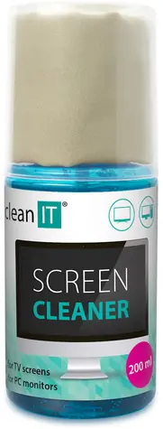 CLEAN IT Čisticí roztok na obrazovky s utěrkou / 200 ml / 29x29 cm