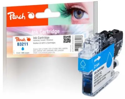 Peach alternativní cartridge Brother LC-3211 modrá / pro DCP-J772 & MFC-J890 / 6ml / new chip