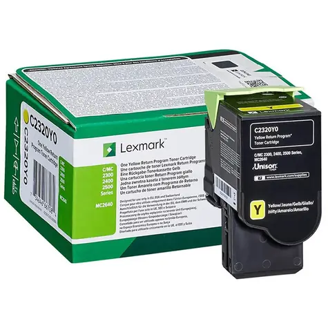 Lexmark C2320Y0 originální vratný toner žlutá / pro C2525 & C2425 & C2535 & MC 2325 & MC 2425 & MS2535 / 1.000stran