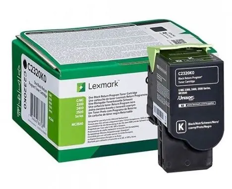 Lexmark C2320K0 originální vratný toner černá / pro C2525 & C2425 & C2535 & MC 2325 & MC 2425 & MS2535 / 1.000stran