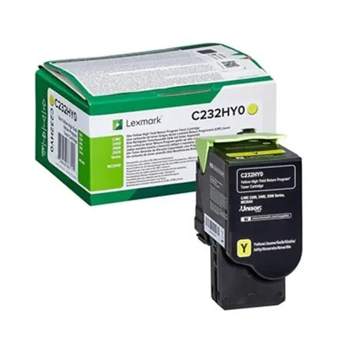 Lexmark C232HY0 HC originální vratný toner žlutá / pro C2525 & C2425 & C2535 & MC 2325 & MC 2425 & MS2535 / 2.300stran
