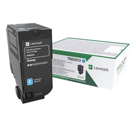 Lexmark 75B20C0 vratná tonerová kazeta modrá / pro Lexmark CS727de & CX727de & CS728de / 10.000 stran