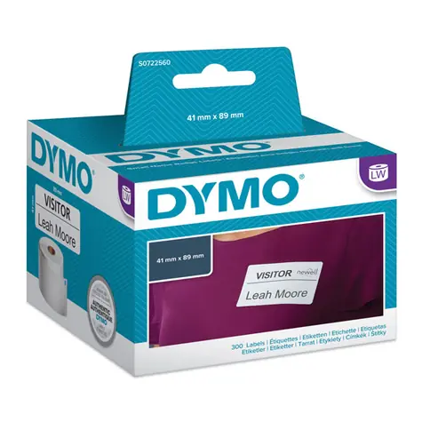 Dymo papírové štítky 89mm x 41mm / bílé / na jmenovky / 300 ks