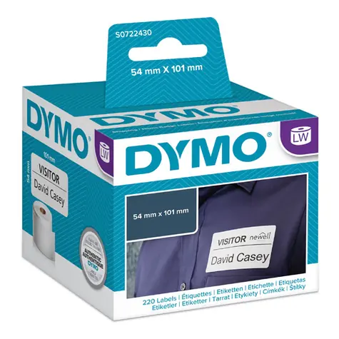 Dymo papírové štítky 101mm x 54mm 220 ks / bílé / pro přepravu