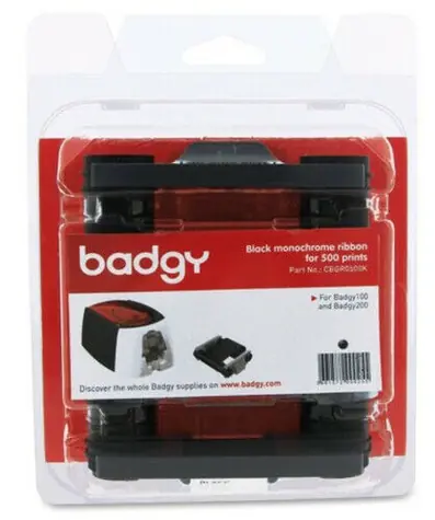 Evolis barvící páska černá pro tiskárny Badgy100 & Badgy200 / kapacita až 500 karet