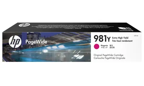 HP originální inkoustová náplň 981Y fialová / pro HP PageWide Enterprise Color 556dn & 556xh / 185ml