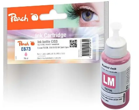 Peach T6736 kompatibilní inkoust světle-fialová / pro L1800 & L800 / 70 ml  