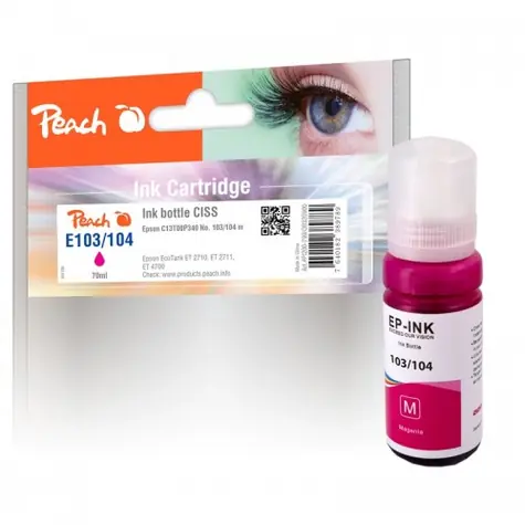 Peach C13T00P340 alternativní inkoust fialová / Epson EcoTank ET-2710 & EcoTank ET-2712 / 70ml 