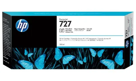 HP 727 (F9J79A) originální cartridge foto černá / HP DesignJet T920 & T1500 & T2500 / 300 ml