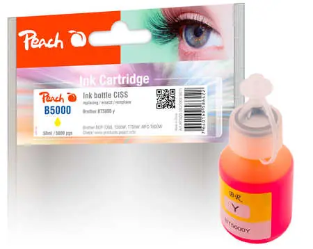 Peach kompatibilní inkoust BT5000 žlutá / DCP-T300 / DCP-T500W / DCP-T700W / 50 ml