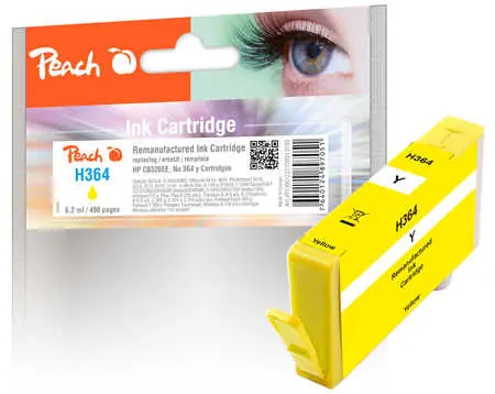 Peach 364 alternativní cartridge žlutá new chip / HP Photosmart D5460 / 5.7 ml 