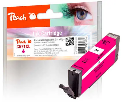 Peach CLI-571XL fialová / alternativní cartridge / pro MG5750 / 11 ml