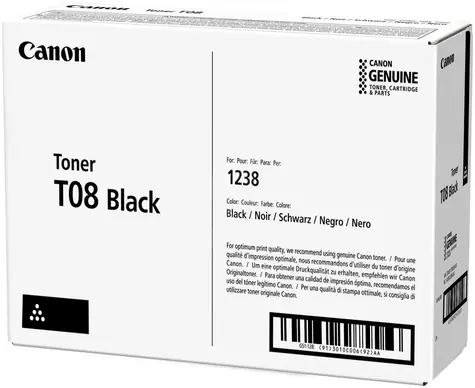 Canon T08 originální toner černá / Canon i-SENSYS X 1238P & i-SENSYS X 1238Pr / 11.000 stran