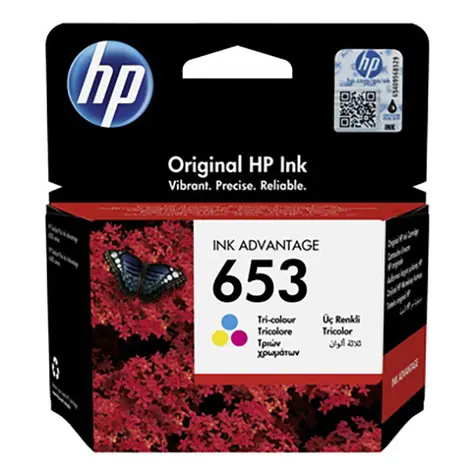 HP 653 originální cartridge tříbarevná / pro HP DeskJet Plus Ink Advantage 6075 & 6475 / 5 ml 