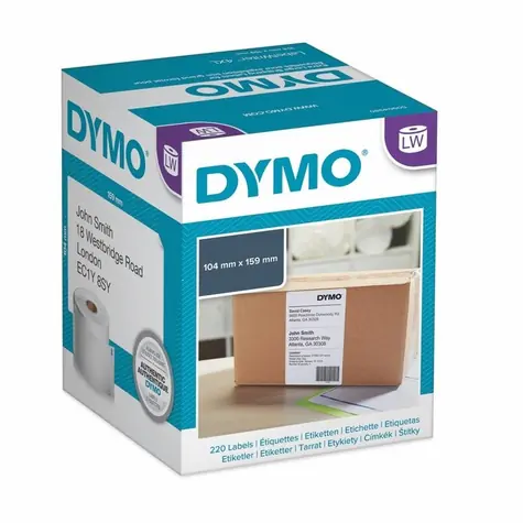 Dymo papírové štítky 159mm x 104mm / bílé / velké / 1x220 ks 