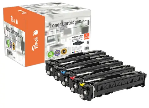 Peach 207A kompatibilní toner MultiPack Plus / pro LaserJet Pro M283fdw / 2x1350 & 3x1.250 stran