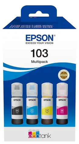EPSON 103 CMYK / pro L3151 & L1110 & L3110 & L3150 / 4x 65 ml 