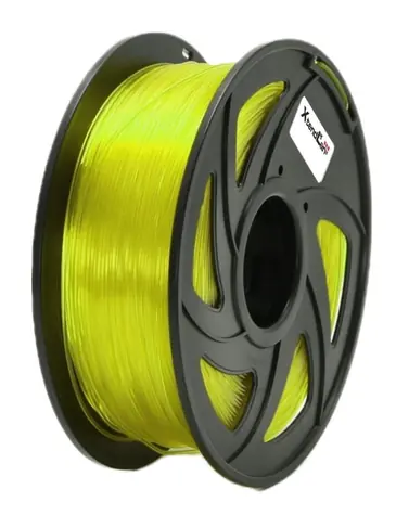 XtendLan PLA filament průhledně-žlutá / struna pro 3D tiskárnu / PLA / 1.75mm / 1kg   
