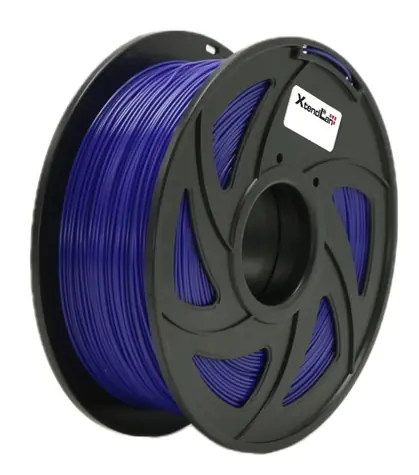 XtendLan PETG filament průhledně-fialová / struna pro 3D tiskárnu / PETG / 1.75mm / 1kg   