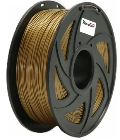 XtendLan PETG filament zlatá / struna pro 3D tiskárnu / PETG / 1.75mm / 1kg   