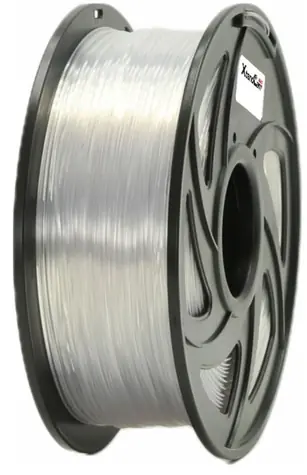 XtendLan PETG filament průhledně-bílá / struna pro 3D tiskárnu / PETG / 1.75mm / 1kg   