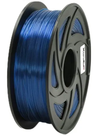 XtendLan PLA filament průhledně-modrá / struna pro 3D tiskárnu / PLA / 1.75mm / 1kg   