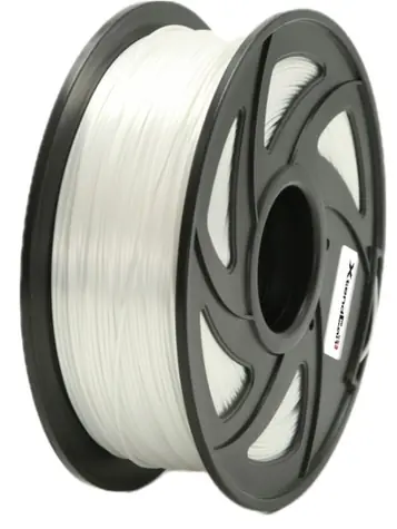 XtendLan PLA filament leskle-bílá / struna pro 3D tiskárnu / PLA / 1.75mm / 1kg   