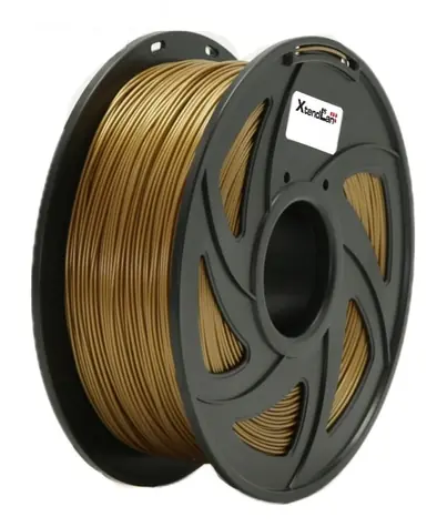 XtendLan PLA filament zlatá / struna pro 3D tiskárnu / PLA / 1.75mm / 1kg   