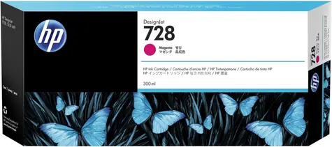 HP F9K16A originální cartridge 728 (300ml) purpurová / DesignJet T730&T830 / 300 ml