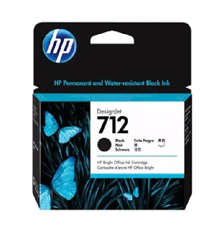HP 712 (3ED71A) originální cartridge černá / HP DesignJet Studio 24