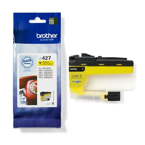 Brother LC427Y originální cartridge žlutá / pro MFC-J5955DW / 1.500 stran