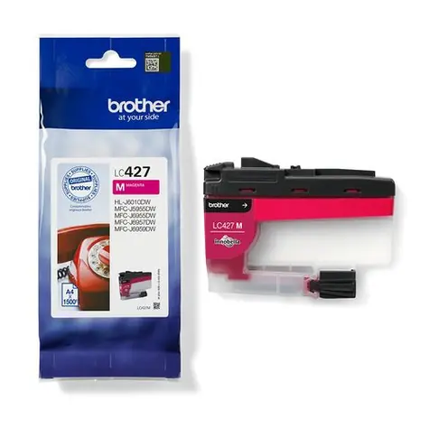 Brother LC427M originální cartridge purpurová / pro MFC-J5955DW / 1.500 stran