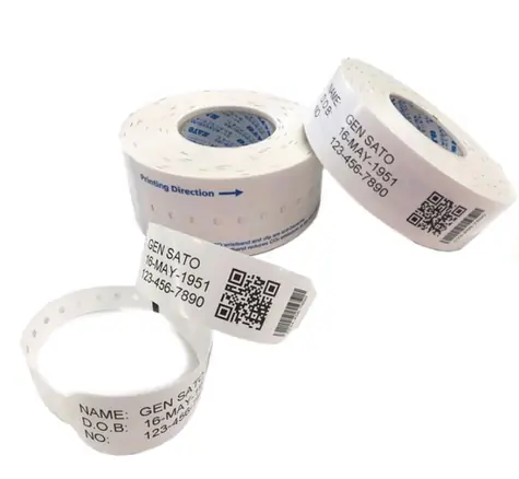 SATO bezpečnostní náramek UHF RFID pro pacienty bílá / 75 ks na roli