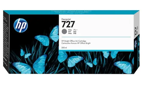 HP F9J80A originální cartridge 727 šedá / DesignJet T930 / 300 ml