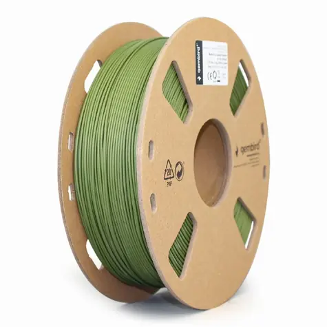 Gembird tisková struna 1.75mm PLA matná armádní zelená 1kg
