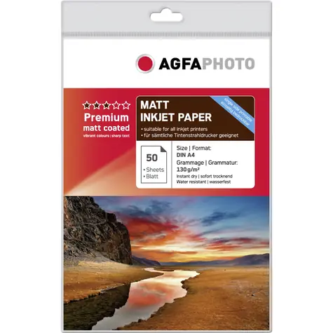AgfaPhoto Premium Matt Coated 130g A4 50ks / Fotopapír / matný
