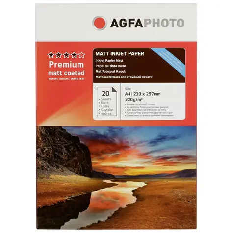 AgfaPhoto Premium Double Side Matt-Coated 220g A4 20ks / Fotopapír / matný