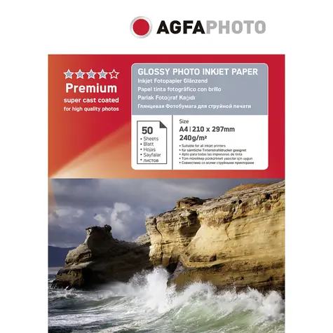 AgfaPhoto Premium Photo Glossy Paper 240g A4 50ks / Fotopapír / lesklý