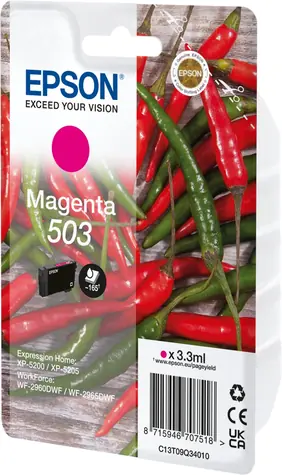 EPSON originální cartridge 503 fialová / pro WF-2965DWF & Expression Home XP-5205 / 3.3 ml