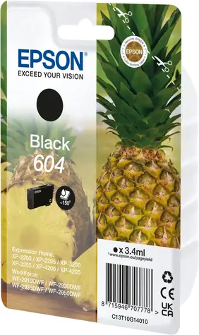 EPSON T10G1 originální cartridge 604 černá / pro WorkForce WF-2910 & WorkForce WF-2910DWF / 3.4 ml