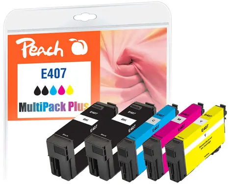 Peach 407 alternatvní cartidge MultiPack Plus / pro WorkForce Pro WF-4745 & WorkForce Pro WF-4745DTWF / 2x43 & 3x23 ml
