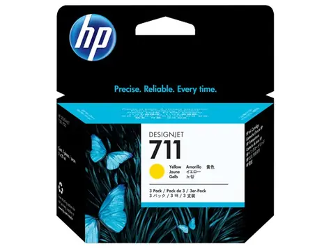 HP CZ136A originální cartridge 711 žlutá 3-pack / DesignJet T120 T520