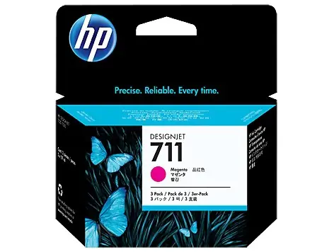 HP CZ135A originální cartridge 711 fialová 3-pack / DesignJet T120 T520