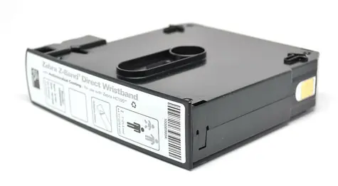 Zebra Wristband White 1x11in (25.4x279.4mm) / PP / DT / Z-Band Direct / Adhesive closure / 200/roll / 6/box 
