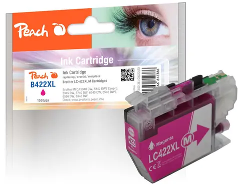 Peach LC-422XL alternativní cartridge fialová / pro Brother MFCJ 5340 DW & MFCJ 5345 DW & MFCJ 5740 D / 1.500 stran