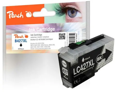 Peach LC-427XL alternativní cartridge černá / pro Brother HLJ 6010 DW & MFCJ 5955 DW / 6.000 stran