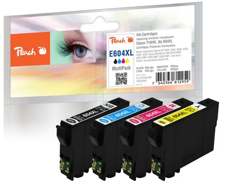 Peach 604XL alternativní cartridge E604 MultiPack / pro Expression Home XP-2200 & XP-2205 / 500 & 3x 350 stran