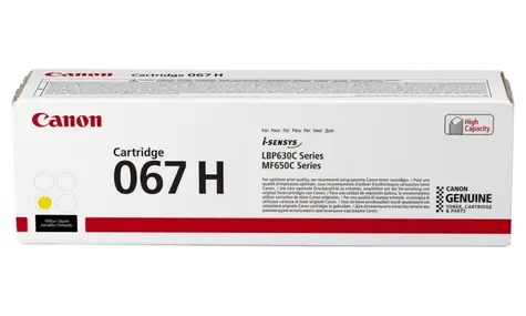 Canon originální toner CRG 067H žlutá / pro LBP631Cw & LBP633Cdw & MF651Cw & MF655Cdw & MF657Cdw / 2 350 stran