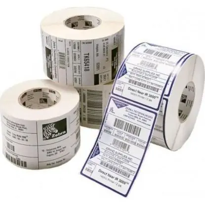 Zebra Z-Select 1000T papírové etikety TT 57 x 32mm / role 127mm / rulička 25.4mm / 2100ks / 12rolí