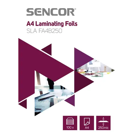 SENCOR SLA FA4M200 Laminovací fólie A4/200mic (25ks)